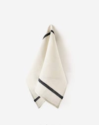 Image 3 of THICK LINEN KITCHEN CLOTH White/Navy