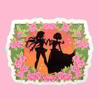 Image 1 of Revolutionary Girls Stained Glass Silhouettes Vinyl Sticker - 3 Inch