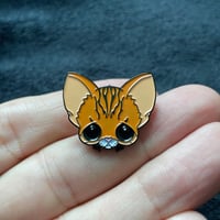 Image 3 of Orange Tabby Cat Head Small Enamel Pin