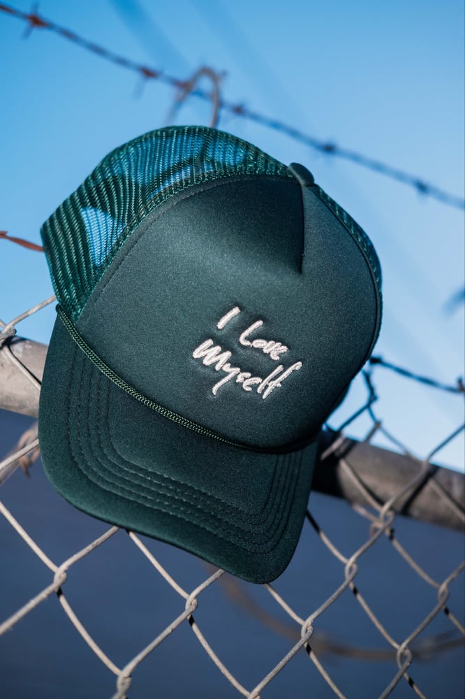 Image of Forest Green ILoveMyself Trucker Hat