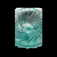 Image 4 of 1930's Jeanette Swirl Ultramarine 3 Toed Candy Dish