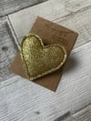Glittery Heart brooch