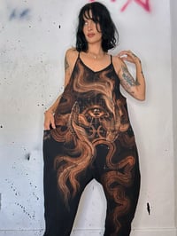 Image 3 of “PISCES” CUSTOM BLEACH PAINTED OVERSIZED ROMPER MEDIUM