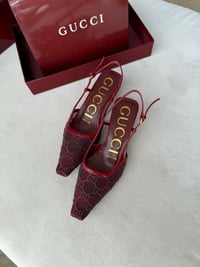 Image 1 of GG Heels - Burgundy