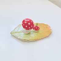 Image 5 of Glow in dark mushroom cat jewelry dish