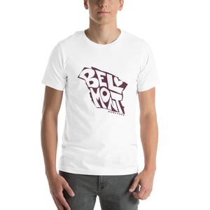 Image of Belmont Map t-shirt (white/maroon)