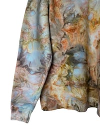 Image 8 of L Unisex Ring Spun Cotton Blend Crew Sweatshirt in Sedona Watercolor Ice Dye