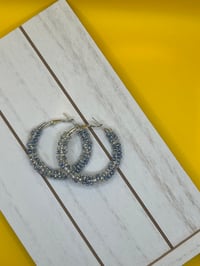 Image 1 of Light Blue Glass Hoops 