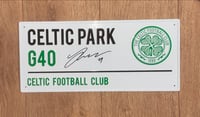 Signed James Forrest Celtic FC Street Sign