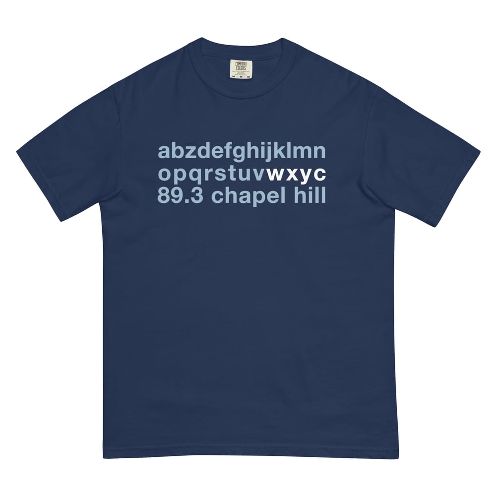 Image of WXYC Alphabet Shirt - Navy