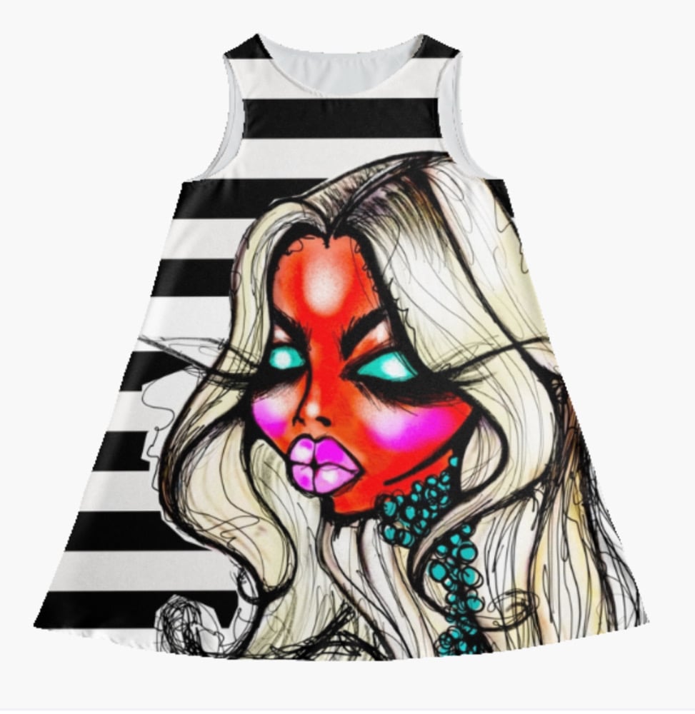 Image of BOMBSHELL STRIPED ALINE