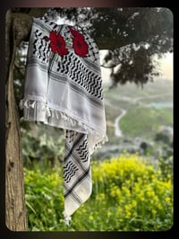 Image 5 of  Original @hirbawi keffiyeh with hand stitched embroidery from Palestine 