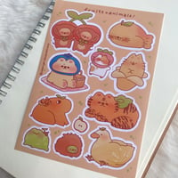 Image 2 of Fruits x Animals sticker sheet