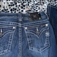 Image 3 of (30x42) “Miss me” distressed skinny jeans 