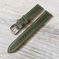 Image 2 of Classic Italian Cowhide Strap - Waxy Green