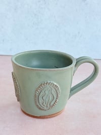 Image 3 of Yoni Emblem Mug in Green (No. 02)