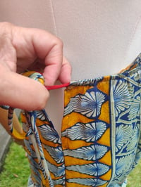 Image 8 of Havana Halter Dress- classic statement holiday piece- one size - RED / YELLOW