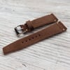 Vintage Style Suede leather watch strap - Brown