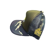 Image 2 of Olive green camo trucker 