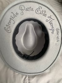 Image 5 of "Escogida Para Este Tiempo" Hand-Burned Panama Hat
