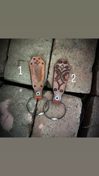 Image 1 of Leather Coffin Keychain- small