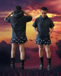 Image 2 of blue hoodie dress stars 