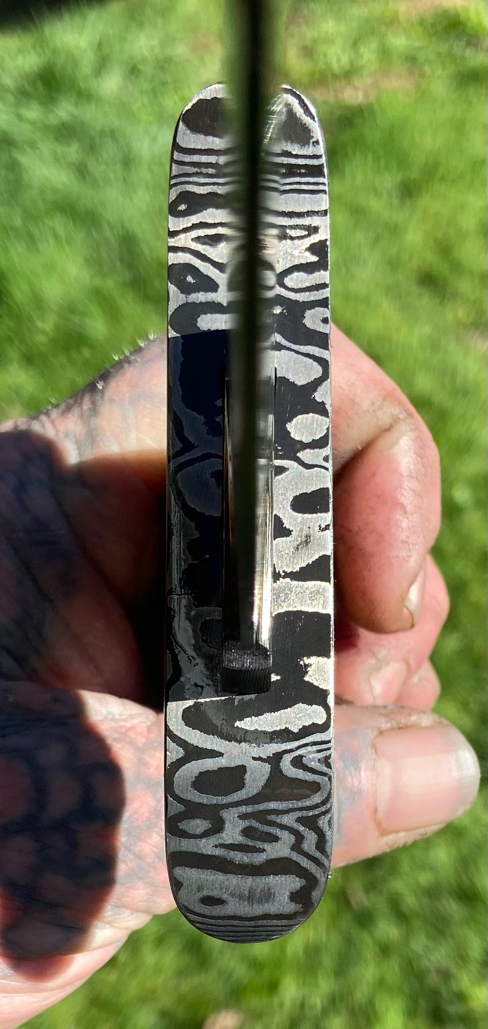 Image of Super classy Damascus Bowie inspired blade