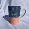 Retro Pattern Ceramic Mug