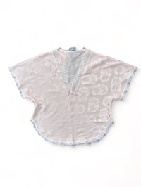 Image 1 of Peach Satin Floral Top 16