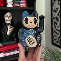 Black and blue 13cm lucky cat