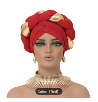 Image 5 of New African Ethnic Sponge Twist Braid Turban Hat