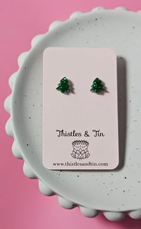 Image 4 of Teeny Tiny Christmas Tree Studs - SKU 427