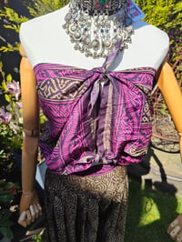 Image 9 of Milan Hareems/ Bloomer/ Balloon trousers with matching head scarf -dark pink upto 14 uk