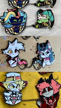 Image 5 of PRE-ORDER Hazbin/Helluva chain enamel pins