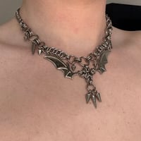 Image 4 of Bat Wings Charm Necklace