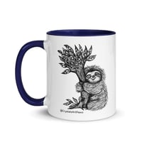 Image 10 of Sloth Brings You a Bouquet Coffee Mug Art by CrystalsArtPaws