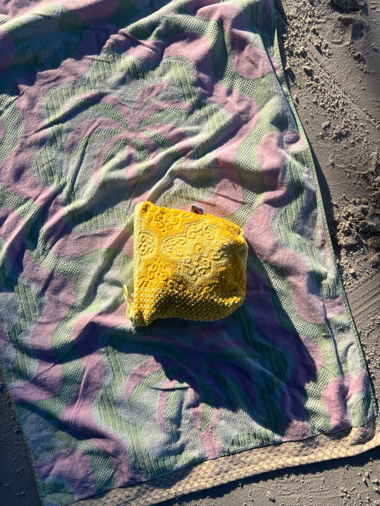 Image of Postcard Pouch-Yellow Diamonds 