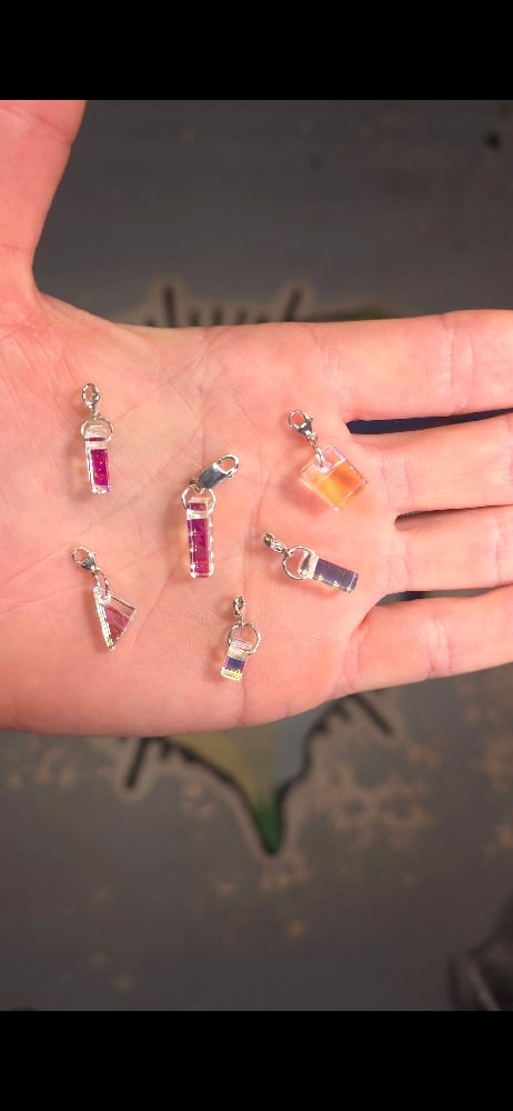 Image of Dichroic stack charm with clasp