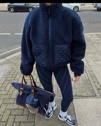 Navy fluffy jacket
