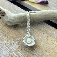 Image 1 of Water cast Silver and Pearl Pendant - Aurora