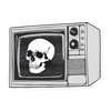 TV SKULL - STICKER