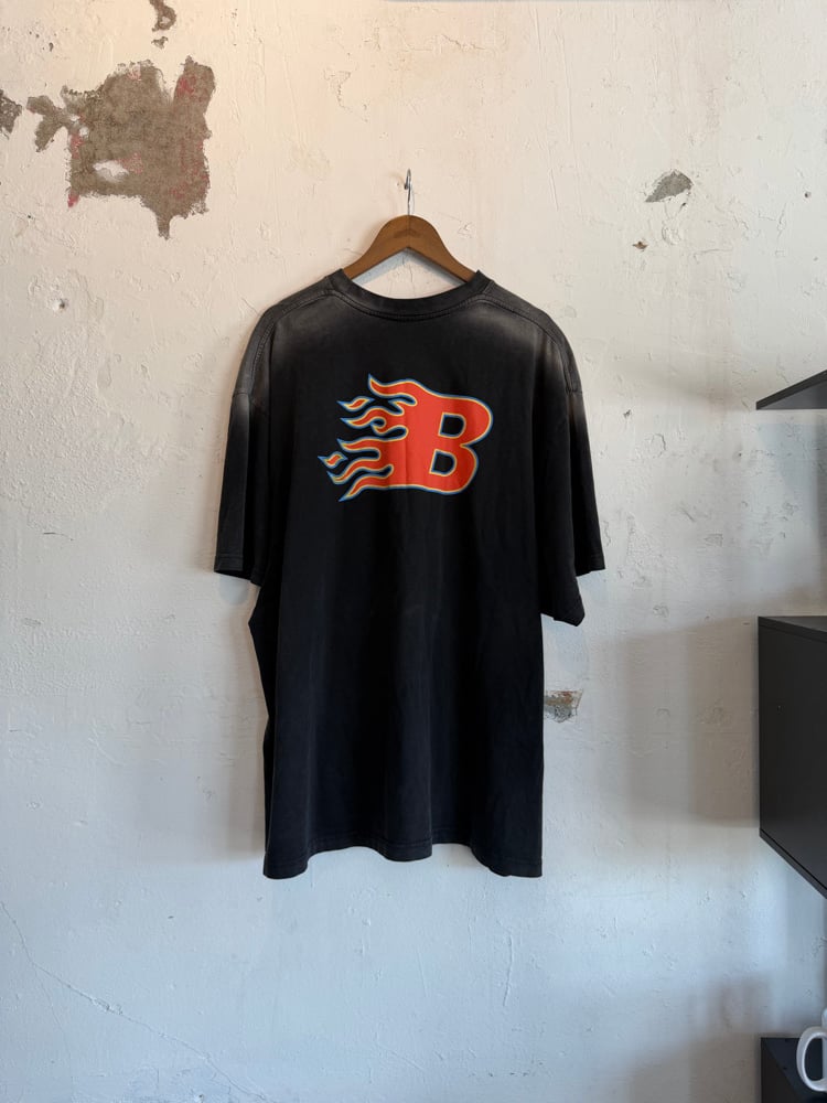 Image of Balenciaga B Flame Logo Tee