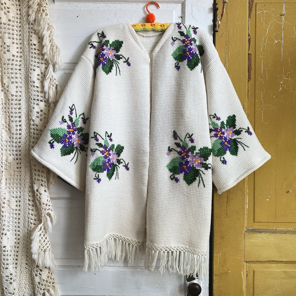 Image of Sweetest Violets Granny Sweater