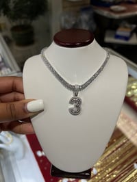 Image 1 of 3D Number Necklace 