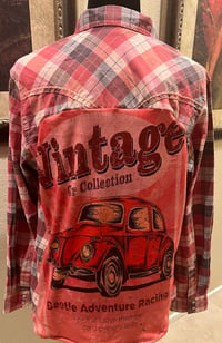 Vintage Pink/White/Gray Cotton Shirt Vintage Collection VW Bug