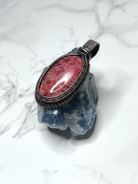 Image 2 of double coil thulite pendant