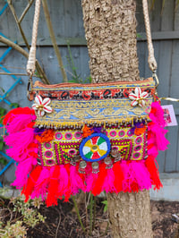 Image 1 of Pink n red tassels Shake your tassels- Bag- clutch or cross body/shoulder