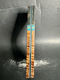 Image 4 of Mammoth Tusk & Curly Koa Segmented Knife Scales 1