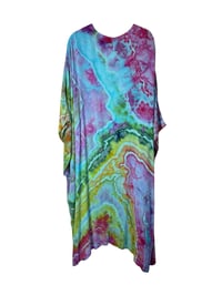 Image 7 of M Long Woven Kimono in Tropical Geode Ice Dye