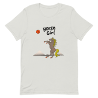 Image 3 of “Horse Girl” unisex t-shirt (with basketball)